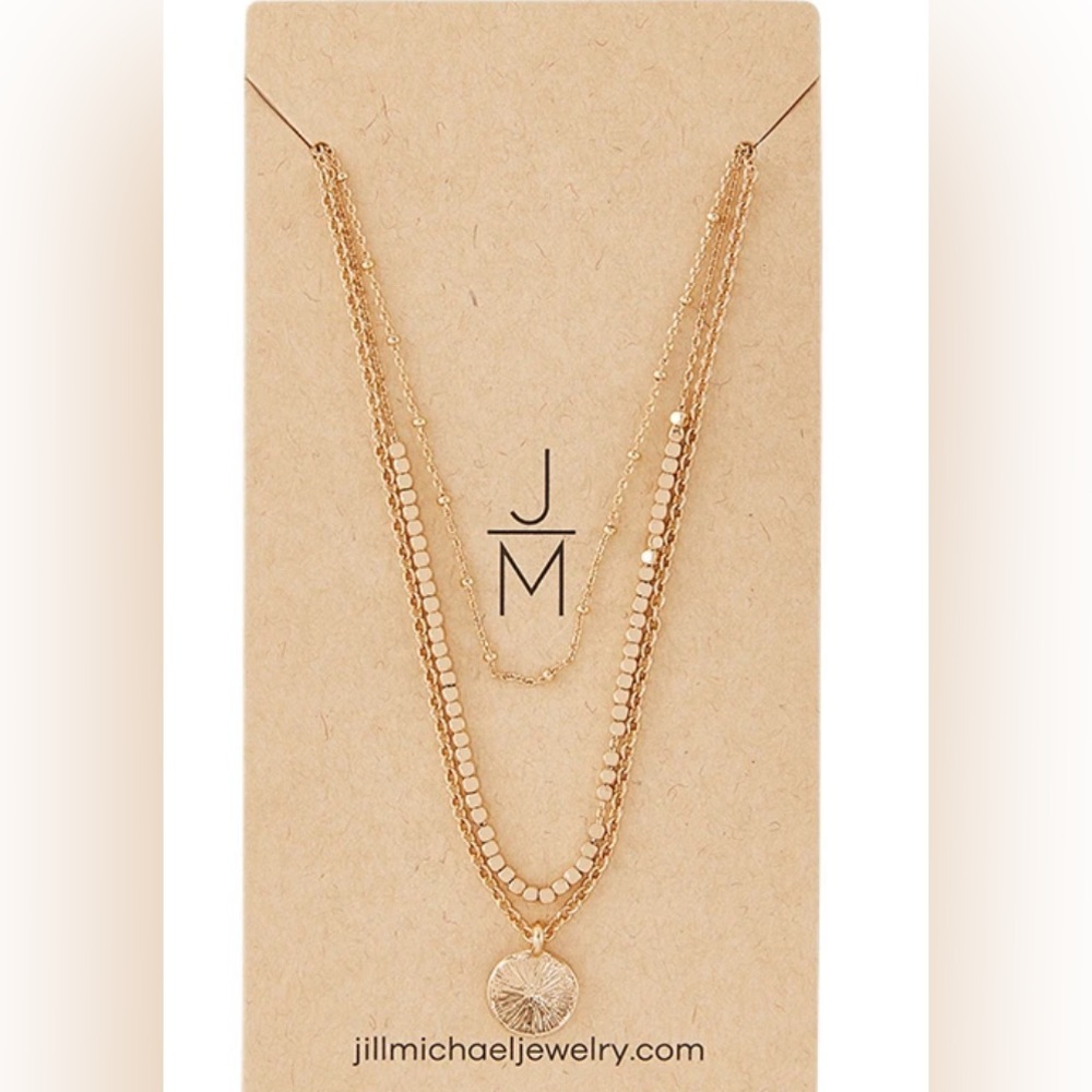 NWT Layered Gold Coin Necklace